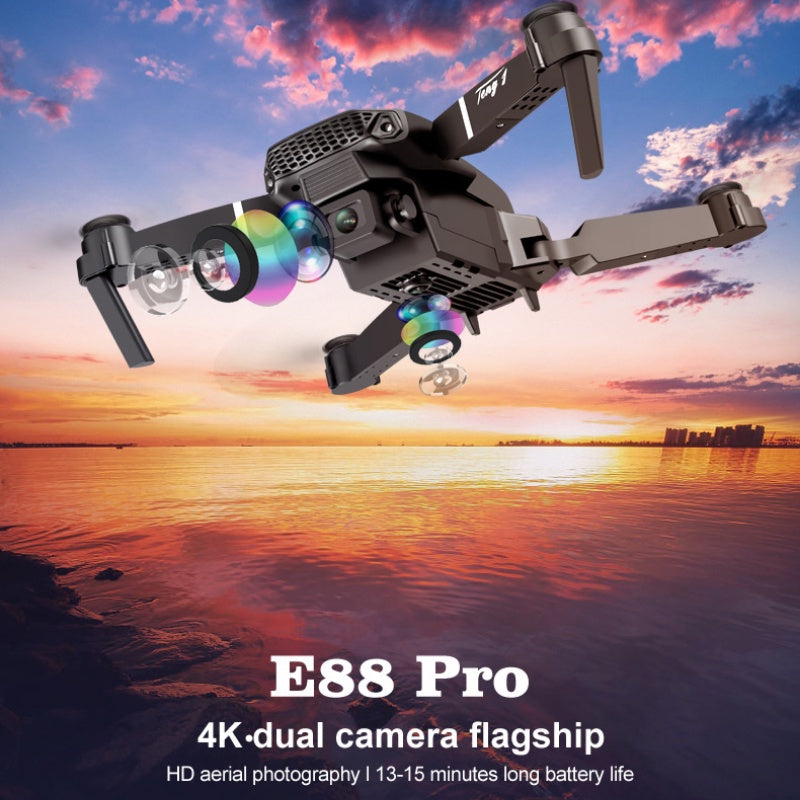 Drone E88 Pro 4k Hd Dual Camera Posicionamento 1080p Wifi Fpv Nova 202